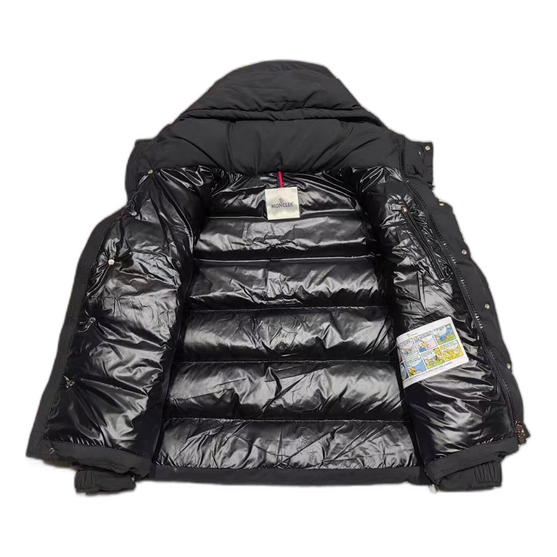 Moncler Maya Matte Hooded Down Puffer Jacket in Black