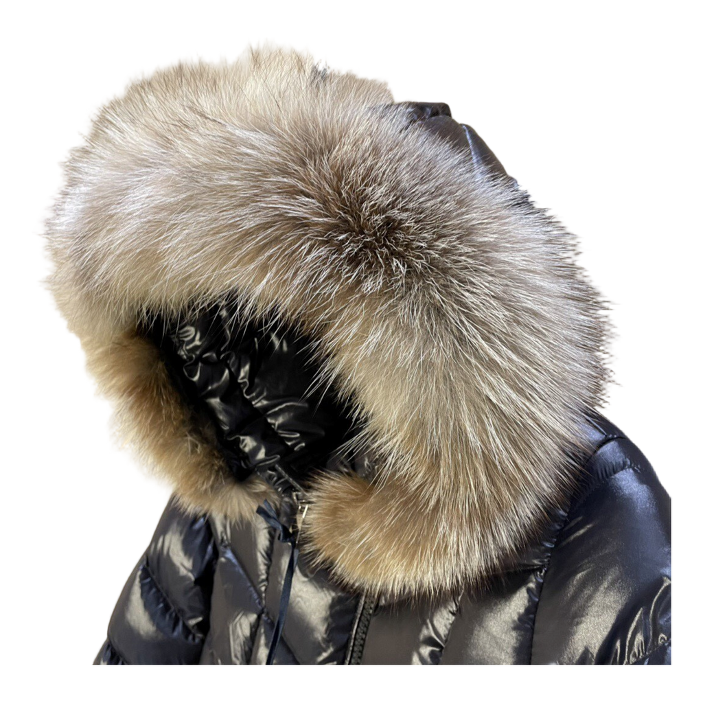 Moncler Fulmarus Chevron-Quilted Hooded Down Coat - Black