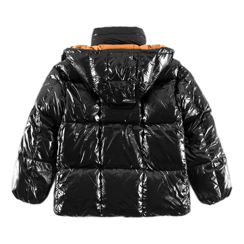 Moncler Copper-Lined Glossy Short Down Puffer Jacket - Black