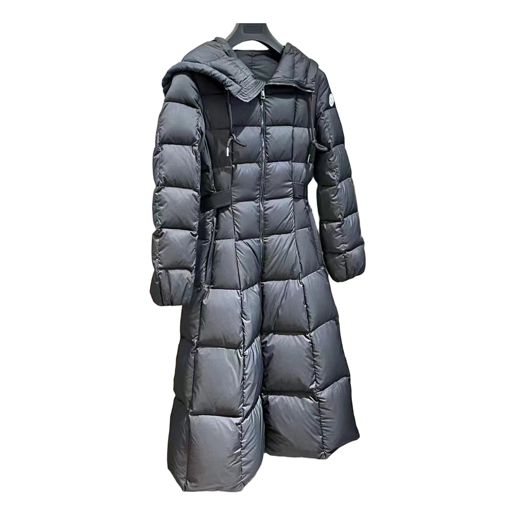 Moncler Faucon Hooded Long Down Puffer Coat - Black