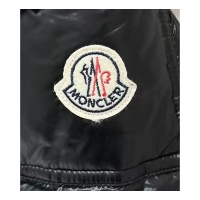 Moncler Narrow-Quilt Long Down Coat with Fur-Trim Hood in Black