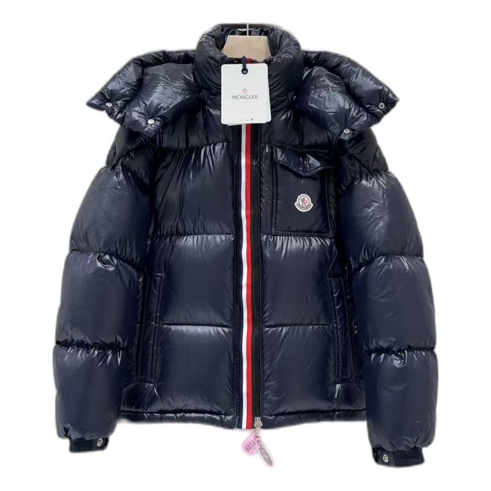 Moncler Montbeliard Hooded Down Puffer Jacket in Navy