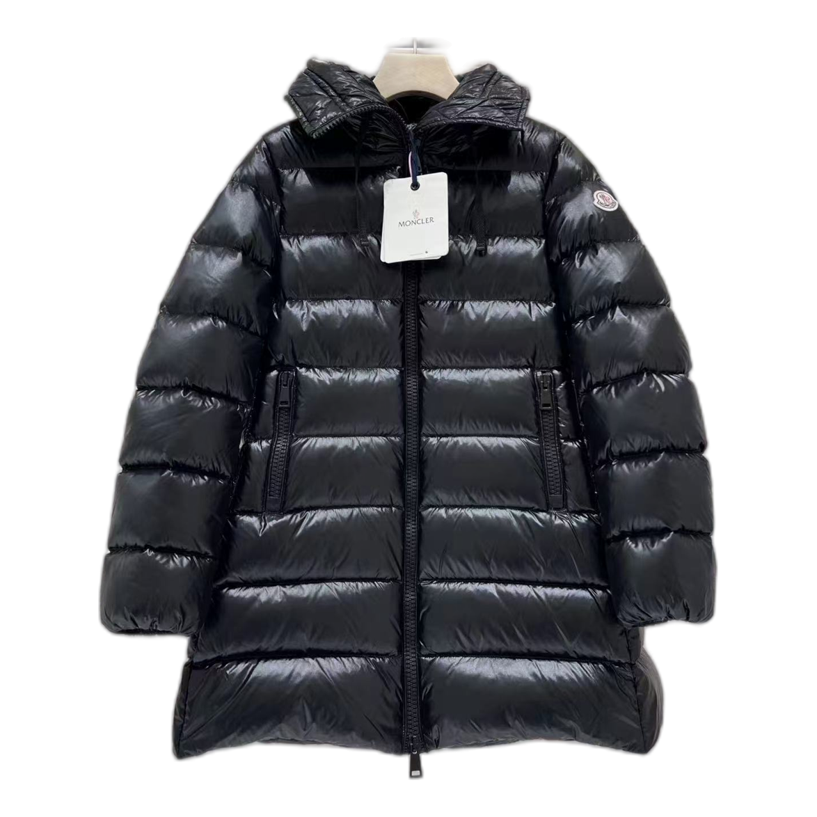 Moncler Suyen Down Puffer Coat with Hood - Black