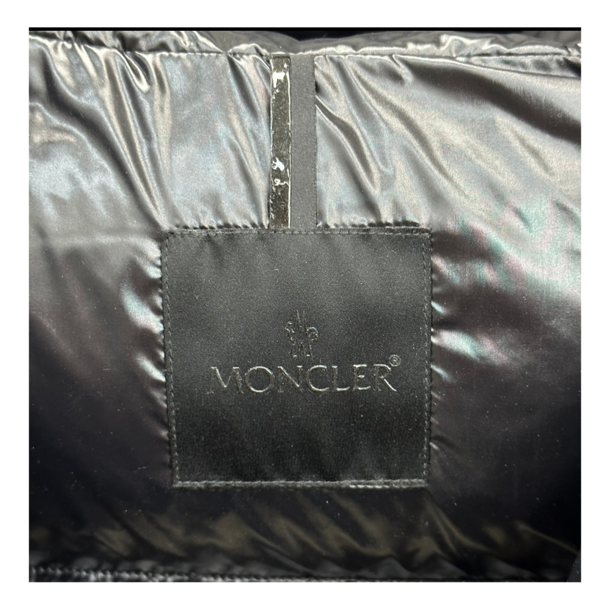 Moncler Tonal-Logo High-Collar Down Puffer Jacket in Black