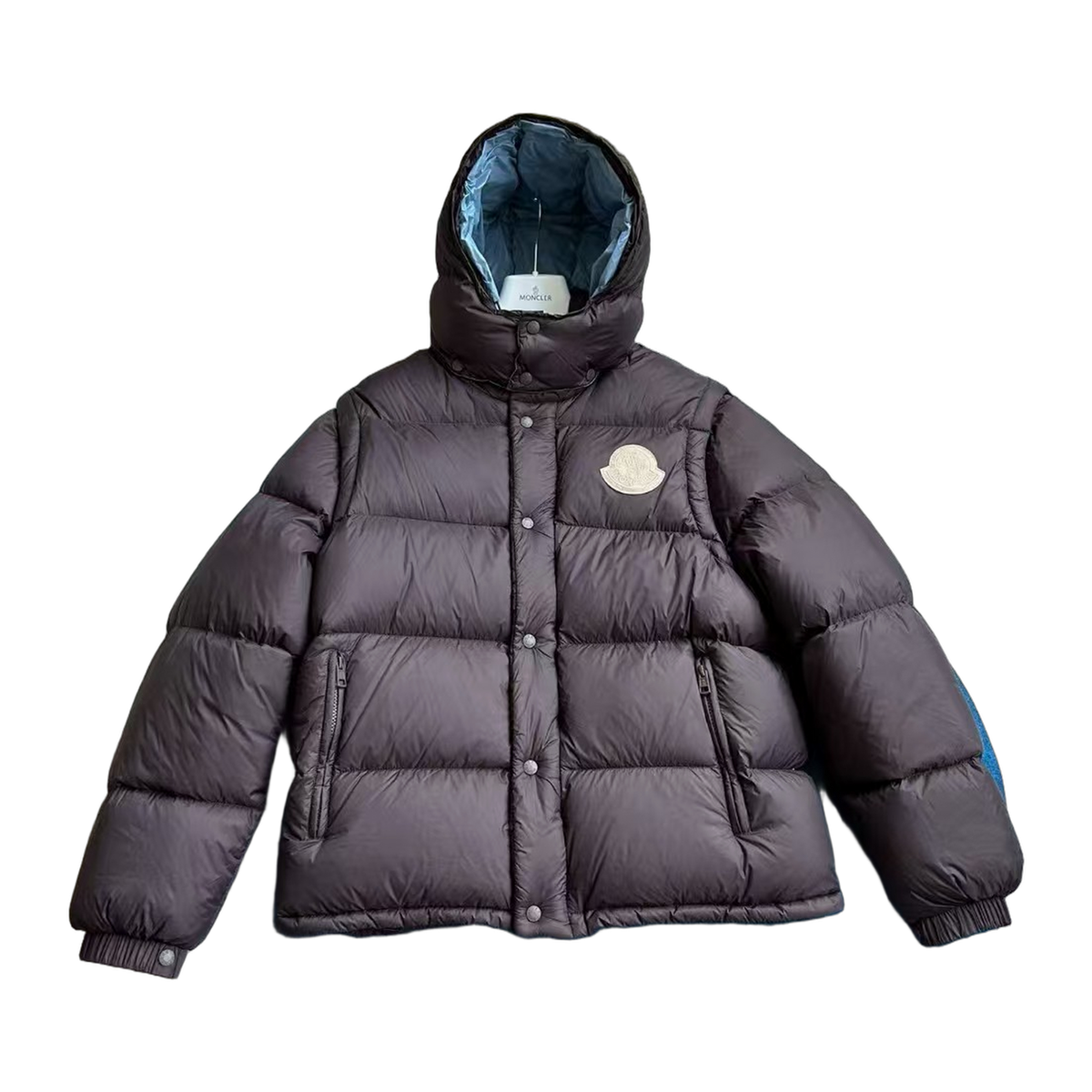 Moncler Cyclone Convertible Down Puffer Jacket - Black