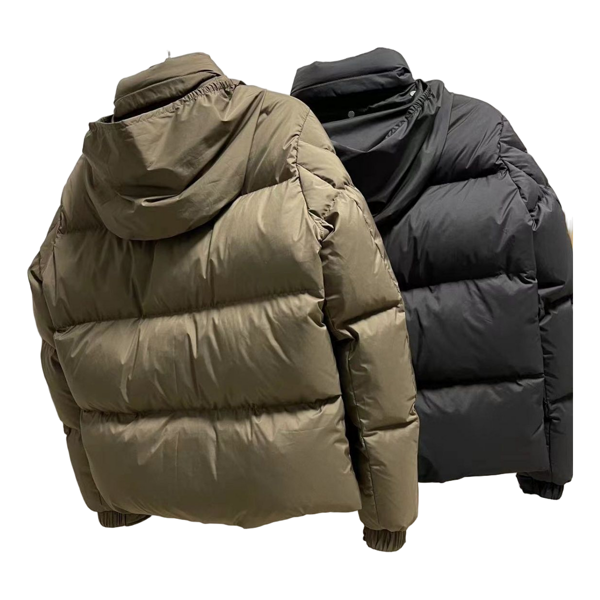 Moncler Hooded Puffer Jacket with Wide Quilting & Tonal Logo Patch