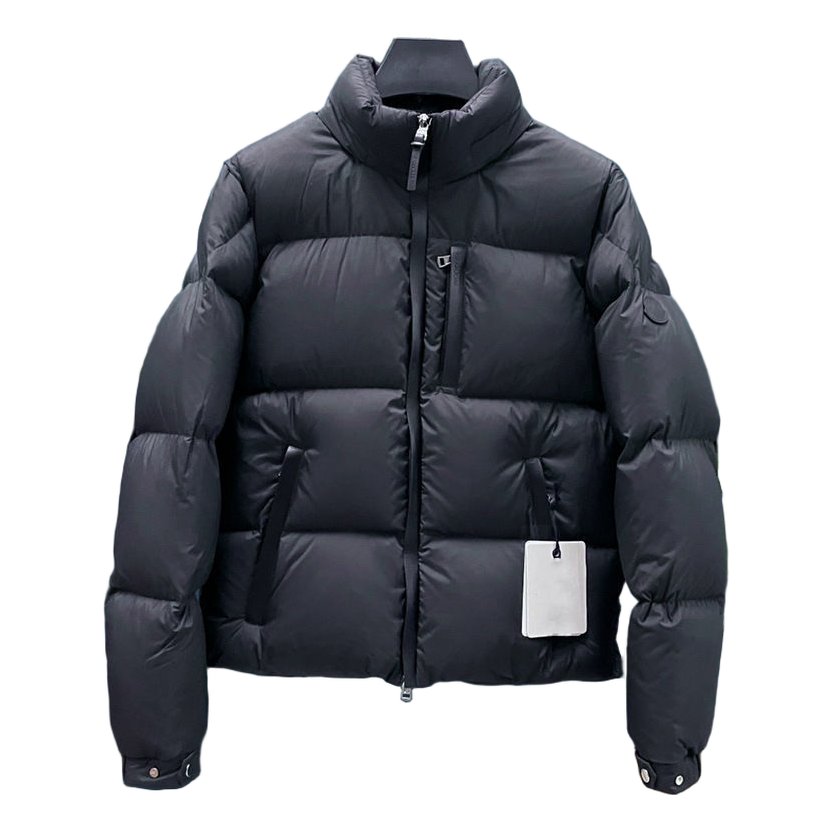 Moncler Wide-Quilt Hooded Down Jacket with Tonal Logo Patch
