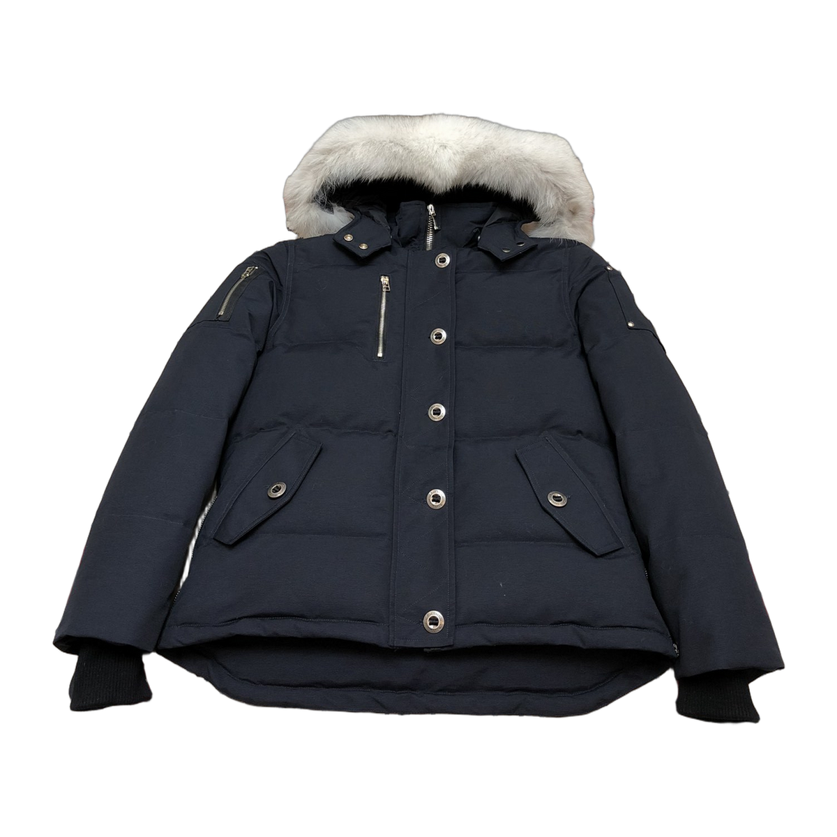 Moose Knuckles Women's Original 3Q Shearling-Trim Down Jacket - Navy