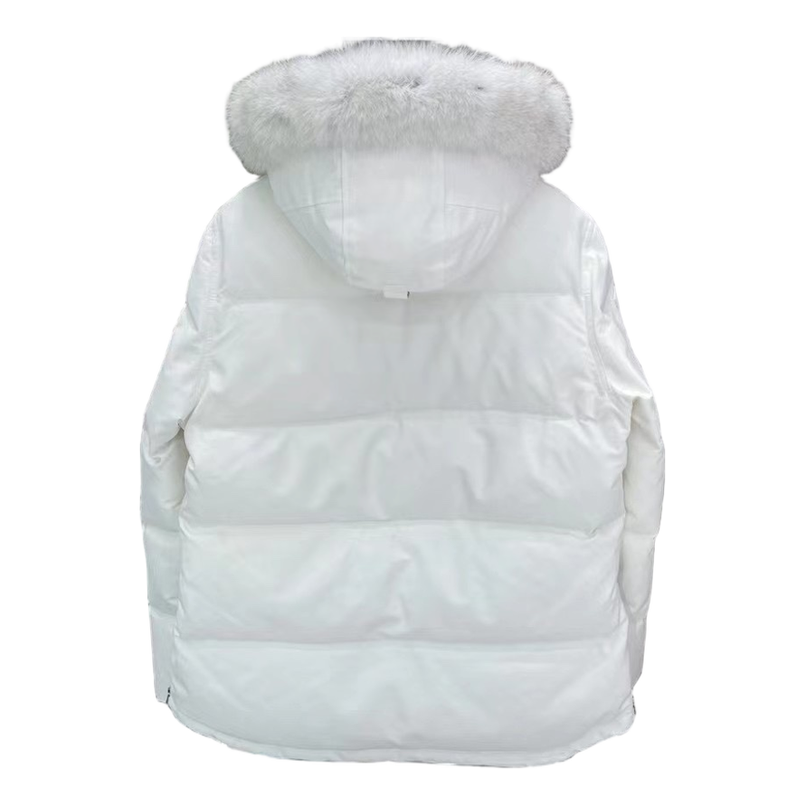 Moose Knuckles Chest-Zip Fur-Trim Hooded Down Puffer Jacket