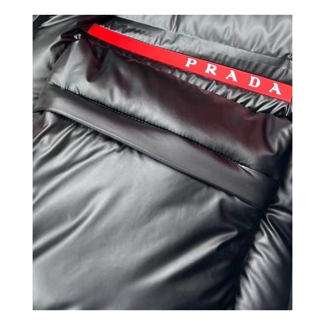 Prada Linea Rossa Insulated Hooded Puffer Jacket - Black