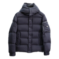 Prada Insulated Hooded Puffer Jacket with Sleeve Pouch
